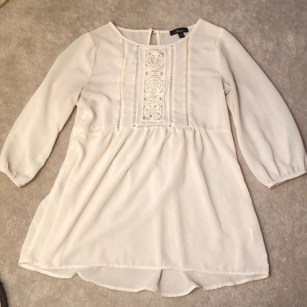 Detailed Cream Blouse